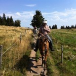 Michel sur le sentier vers le Lac des Truites